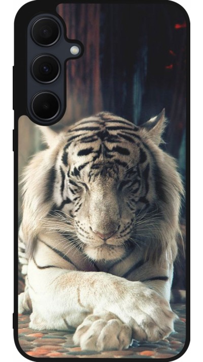 Samsung Galaxy A56 Case Hülle - Silikon schwarz Zen Tiger