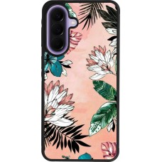 Samsung Galaxy A57 5G Case Hülle - Silikon schwarz Flowers Artprint