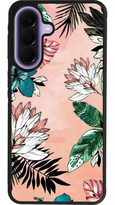 Samsung Galaxy A57 5G Case Hülle - Silikon schwarz Flowers Artprint