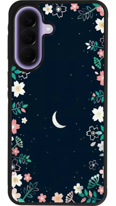 Samsung Galaxy A57 5G Case Hülle - Silikon schwarz Flowers space