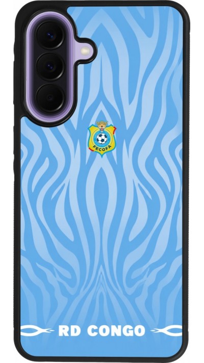 Samsung Galaxy A57 5G Case Hülle - Silikon schwarz Demokratische Republik Kongo 2026 personalisierbares Fussballtrikot