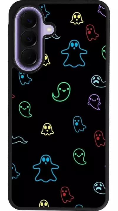 Samsung Galaxy A57 5G Case Hülle - Silikon schwarz Halloween 2024 colorful ghosts
