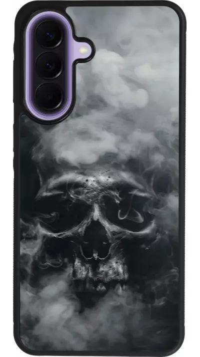 Samsung Galaxy A57 5G Case Hülle - Silikon schwarz Halloween 2024 smoky skull