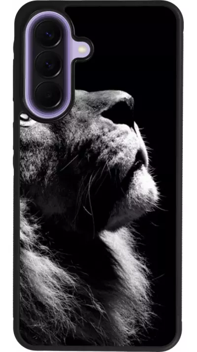 Samsung Galaxy A57 5G Case Hülle - Silikon schwarz Lion looking up