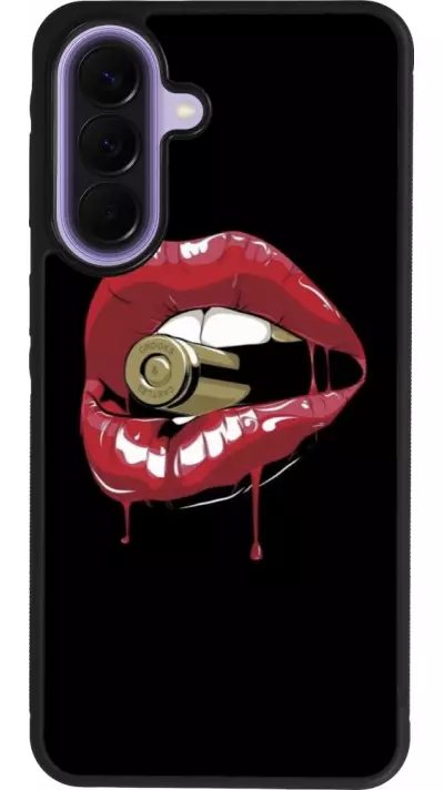 Samsung Galaxy A57 5G Case Hülle - Silikon schwarz Lips bullet