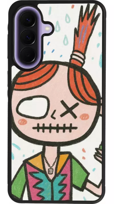 Samsung Galaxy A57 5G Case Hülle - Silikon schwarz Little Girl Sketch