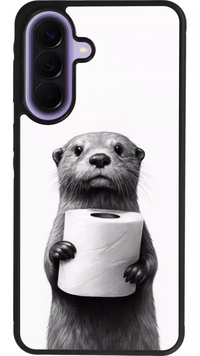 Samsung Galaxy A57 5G Case Hülle - Silikon schwarz Otter Toilettenpapier