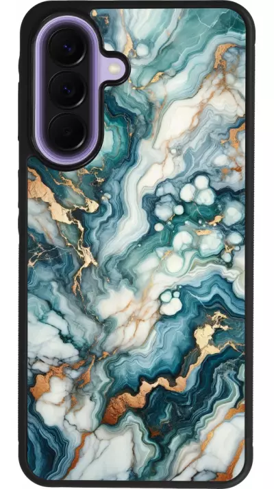 Samsung Galaxy A57 5G Case Hülle - Silikon schwarz Grüner Blauer Goldener Marmor