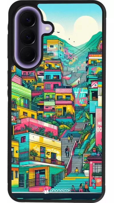 Samsung Galaxy A57 5G Case Hülle - Silikon schwarz Medellin Comuna 13 Kunst