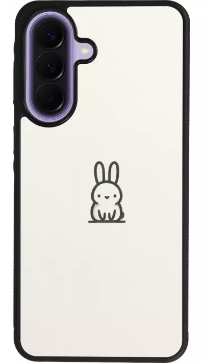 Samsung Galaxy A57 5G Case Hülle - Silikon schwarz Minimal Häschen Süße