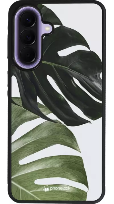 Samsung Galaxy A57 5G Case Hülle - Silikon schwarz Monstera Plant