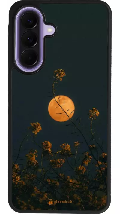 Samsung Galaxy A57 5G Case Hülle - Silikon schwarz Moon Flowers