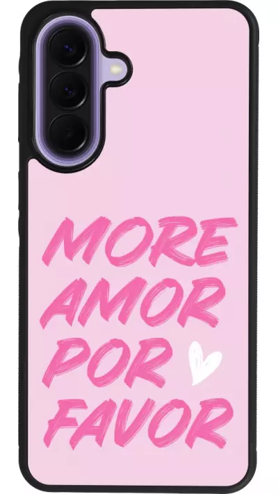 Samsung Galaxy A57 5G Case Hülle - Silikon schwarz More amor porfavor