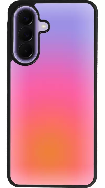 Samsung Galaxy A57 5G Case Hülle - Silikon schwarz Orange Pink Blue Gradient