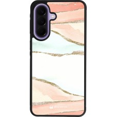 Samsung Galaxy A57 5G Case Hülle - Silikon schwarz Shimmering Orange