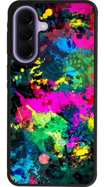 Samsung Galaxy A57 5G Case Hülle - Silikon schwarz Splash paint