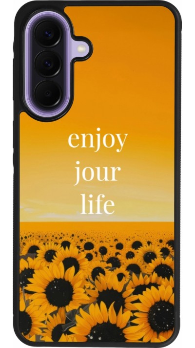 Samsung Galaxy A57 5G Case Hülle - Silikon schwarz Summer 2025 Enjoy your life