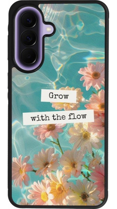 Samsung Galaxy A57 5G Case Hülle - Silikon schwarz Summer 2025 Grow with the flow