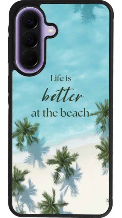Samsung Galaxy A57 5G Case Hülle - Silikon schwarz Summer 2025 Life is better at the beach