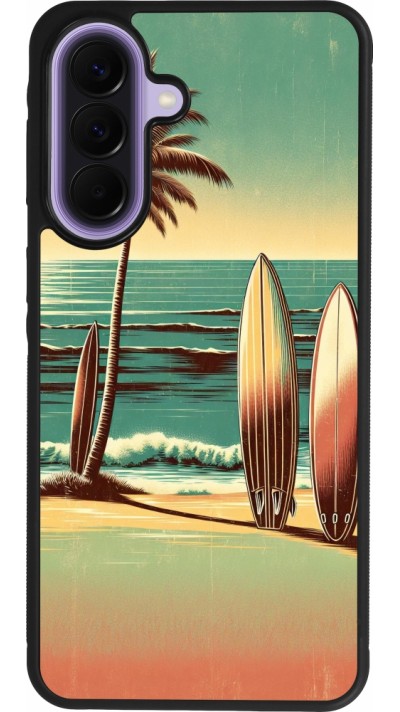 Samsung Galaxy A57 5G Case Hülle - Silikon schwarz Surf Paradise
