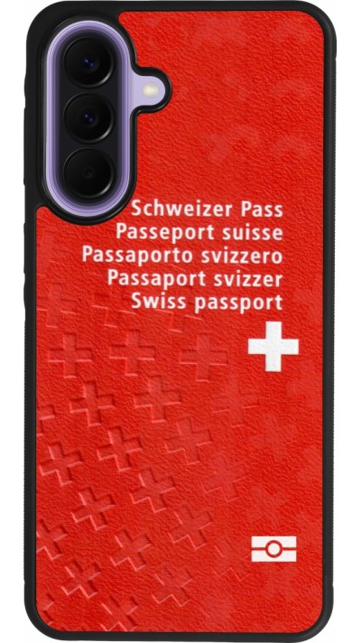 Samsung Galaxy A57 5G Case Hülle - Silikon schwarz Swiss Passport