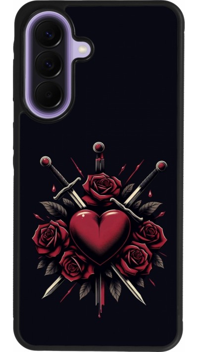 Samsung Galaxy A57 5G Case Hülle - Silikon schwarz Valentine 2024 gothic love