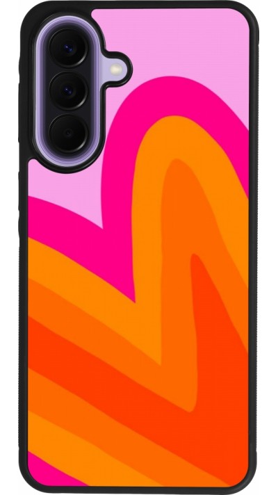 Samsung Galaxy A57 5G Case Hülle - Silikon schwarz Valentine 2024 heart gradient