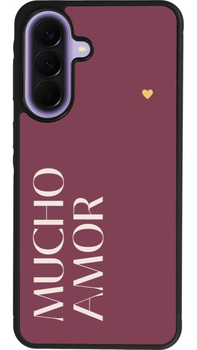 Samsung Galaxy A57 5G Case Hülle - Silikon schwarz Valentine 2024 mucho amor rosado