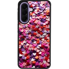 Samsung Galaxy A57 5G Case Hülle - Silikon schwarz Valentin 2025 Konfetti