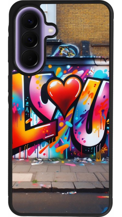 Samsung Galaxy A57 5G Case Hülle - Silikon schwarz Valentin 2025 Liebe U Tag