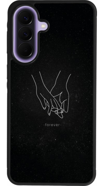 Samsung Galaxy A57 5G Case Hülle - Silikon schwarz Valentine 2023 hands forever