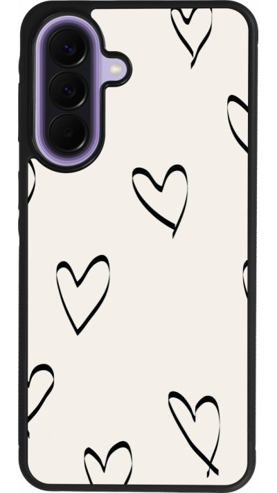 Samsung Galaxy A57 5G Case Hülle - Silikon schwarz Valentine 2023 minimalist hearts