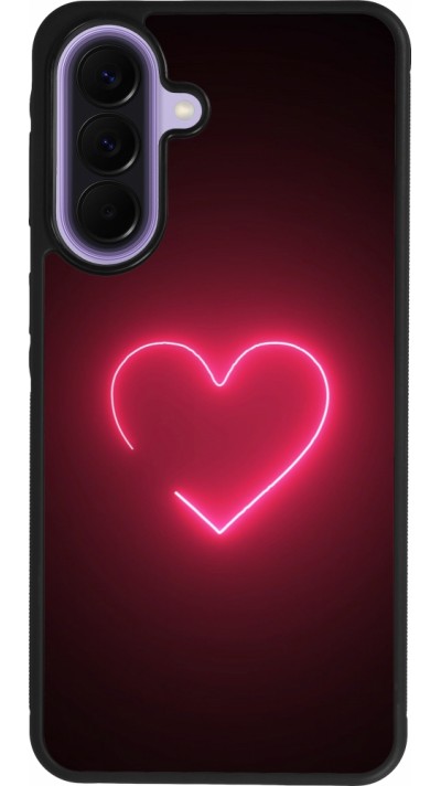 Samsung Galaxy A57 5G Case Hülle - Silikon schwarz Valentine 2023 single neon heart