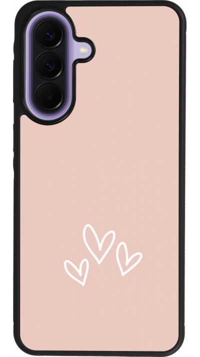 Samsung Galaxy A57 5G Case Hülle - Silikon schwarz Valentine 2023 three minimalist hearts