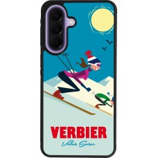 Samsung Galaxy A57 5G Case Hülle - Silikon schwarz Verbier Ski Downhill