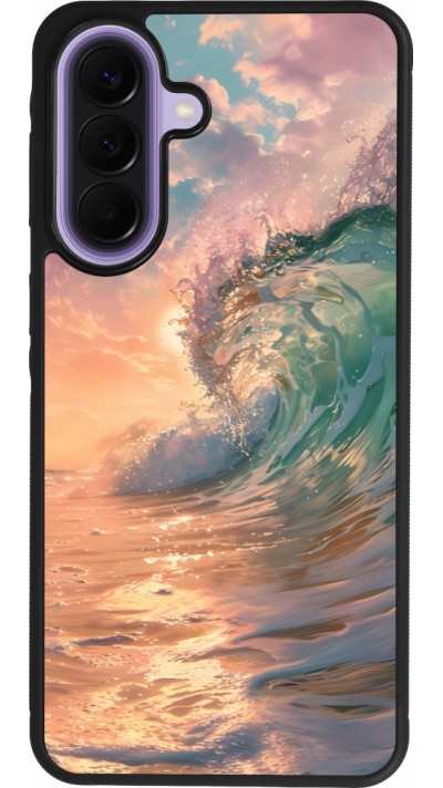 Samsung Galaxy A57 5G Case Hülle - Silikon schwarz Wave Sunset