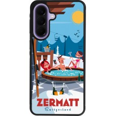 Samsung Galaxy A57 5G Case Hülle - Silikon schwarz Zermatt Mountain Jacuzzi