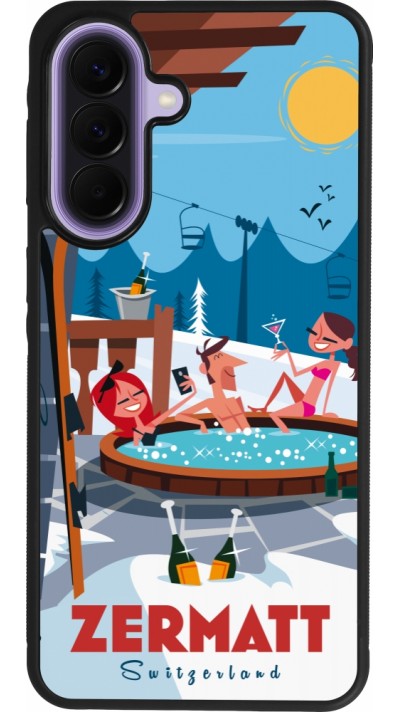Samsung Galaxy A57 5G Case Hülle - Silikon schwarz Zermatt Mountain Jacuzzi