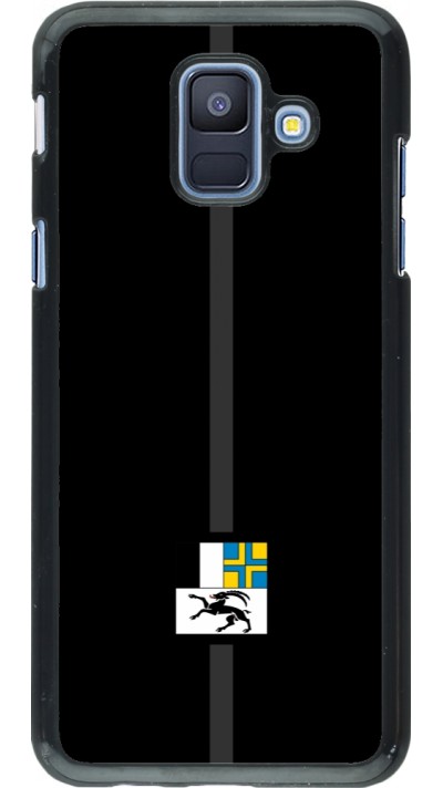 Samsung Galaxy A6 Case Hülle - Kanton GR schwarz