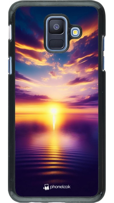 Samsung Galaxy A6 Case Hülle - Sonnenuntergang gelb violett