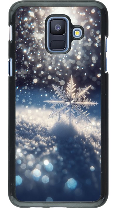 Samsung Galaxy A6 Case Hülle - Schneeflocke Solar Glanz
