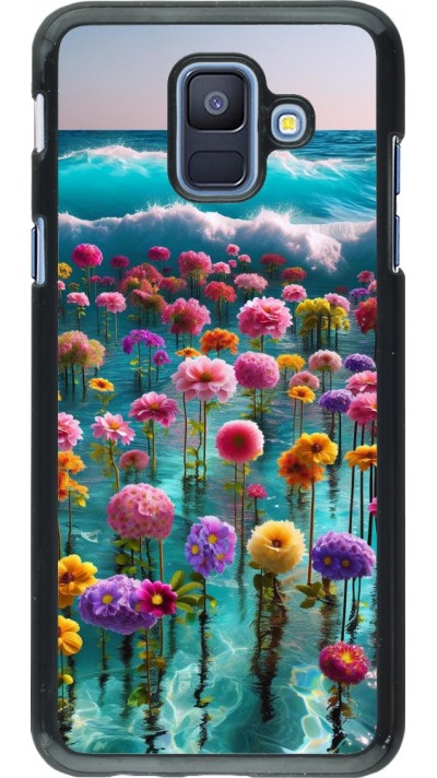Coque Samsung Galaxy A6 - Flower sea waves