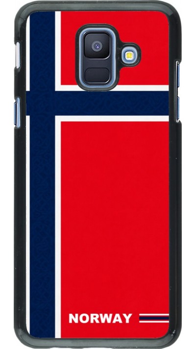 Samsung Galaxy A6 Case Hülle - Norwegen 2026 personalisierbares Fussballtrikot