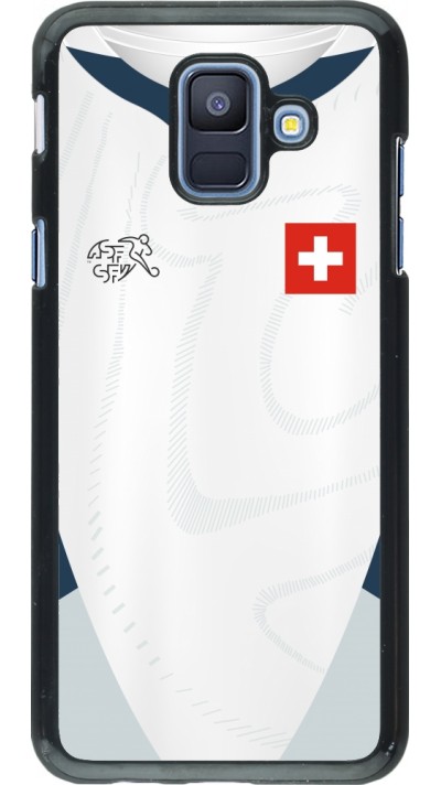 Samsung Galaxy A6 Case Hülle - Schweiz Away personalisierbares Fussballtrikot