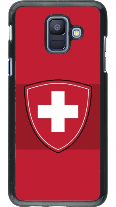 Samsung Galaxy A6 Case Hülle - Hockey World Championship Ecusson Suisse