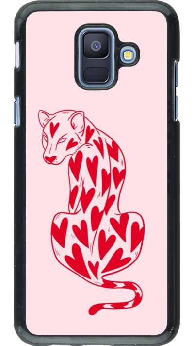 Samsung Galaxy A6 Case Hülle - Leopard with hearts 2026