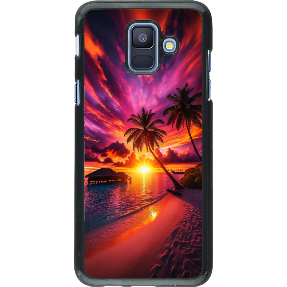 Samsung Galaxy A6 Case Hülle - Malediven Abenddämmerung Glückseligkeit