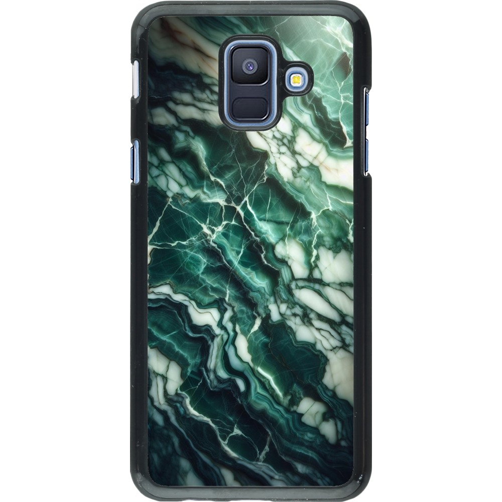 Samsung Galaxy A6 Case Hülle - Majestätischer grüner Marmor