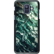 Samsung Galaxy A6 Case Hülle - Majestätischer grüner Marmor