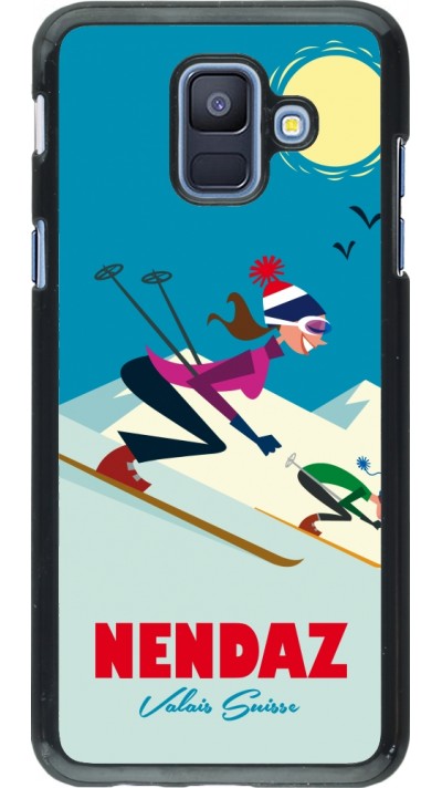 Samsung Galaxy A6 Case Hülle - Nendaz Ski Downhill